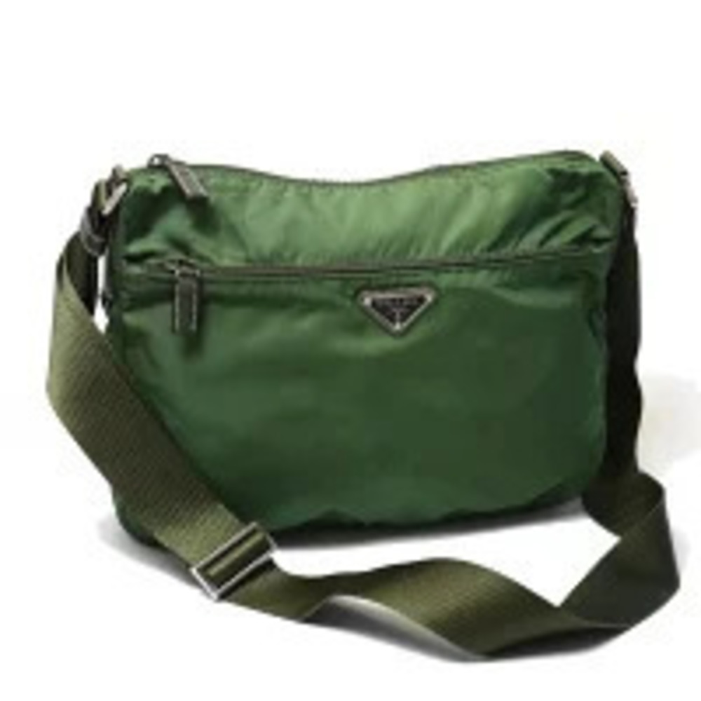 Prada Tessuto crossbody bag dark green